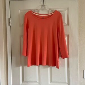 Isaac Mizrahi Pima Cotton T-Shirt 3/4 length sleeves